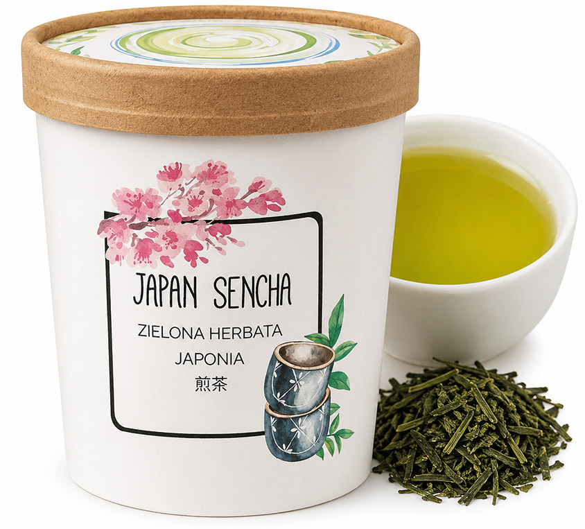 Sencha Premium Leo Tea w kubku prezentowym